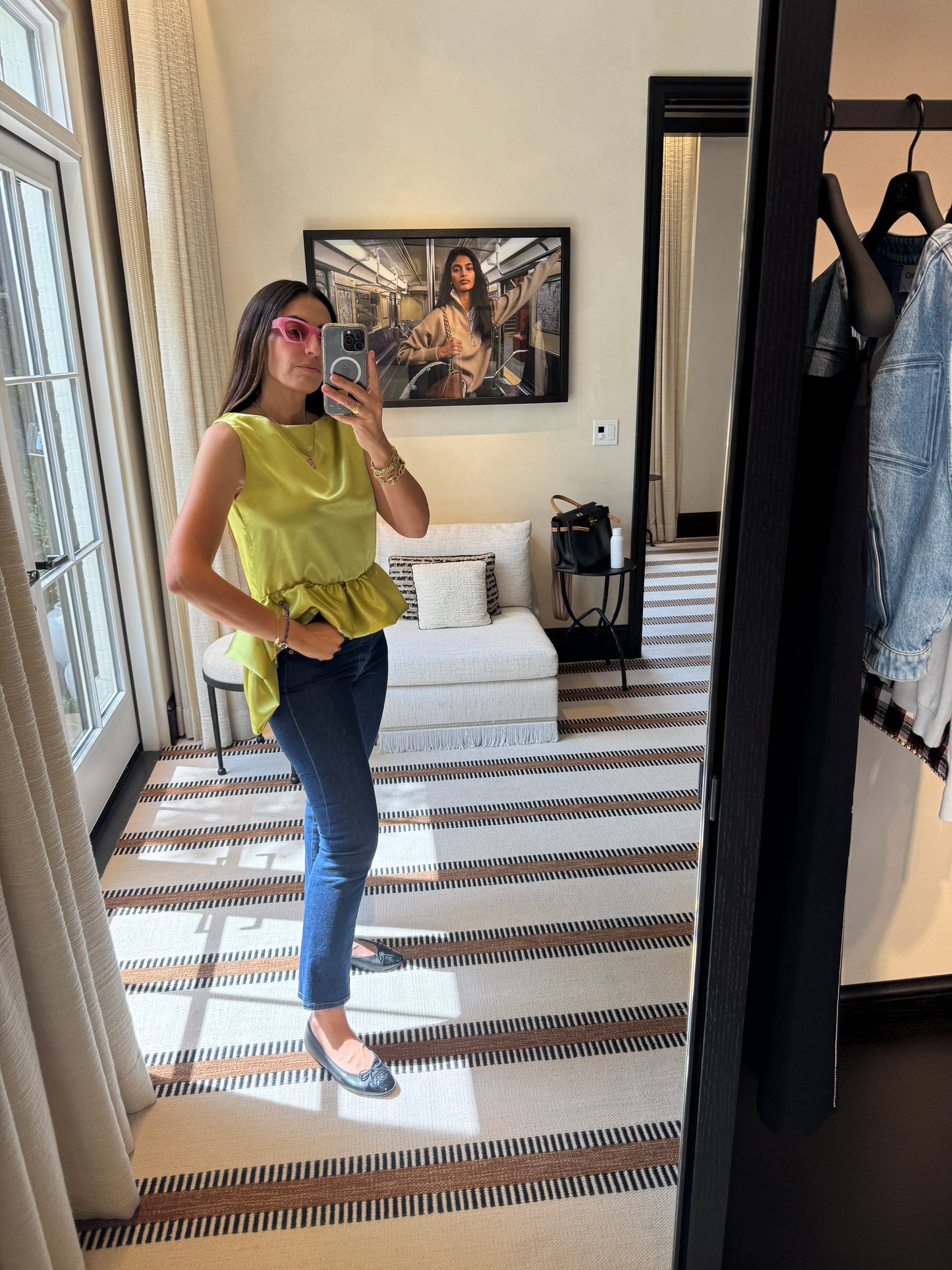 SR03 Peplum Silk Top